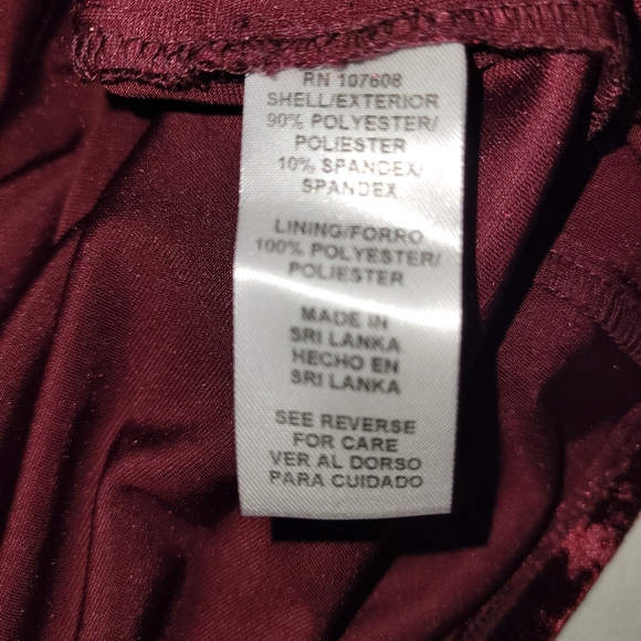 Nicole Miller Burgundy Velvet Maxi Dress 2 - Picture 7 of 7